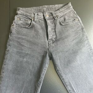 COPY - 6397 Straight Cropped Button Fly Charcoal Stretch Jeans Women’s 25 EUC I…